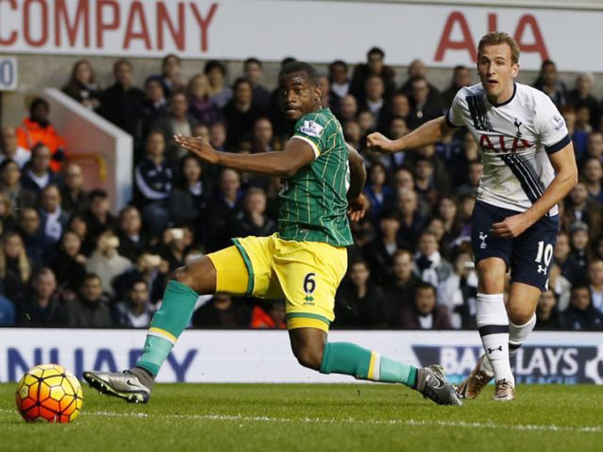 &#13;
Harry Kane fires in his second goal&#13;