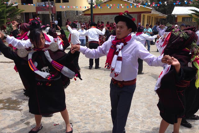 A traditional dance in Peru