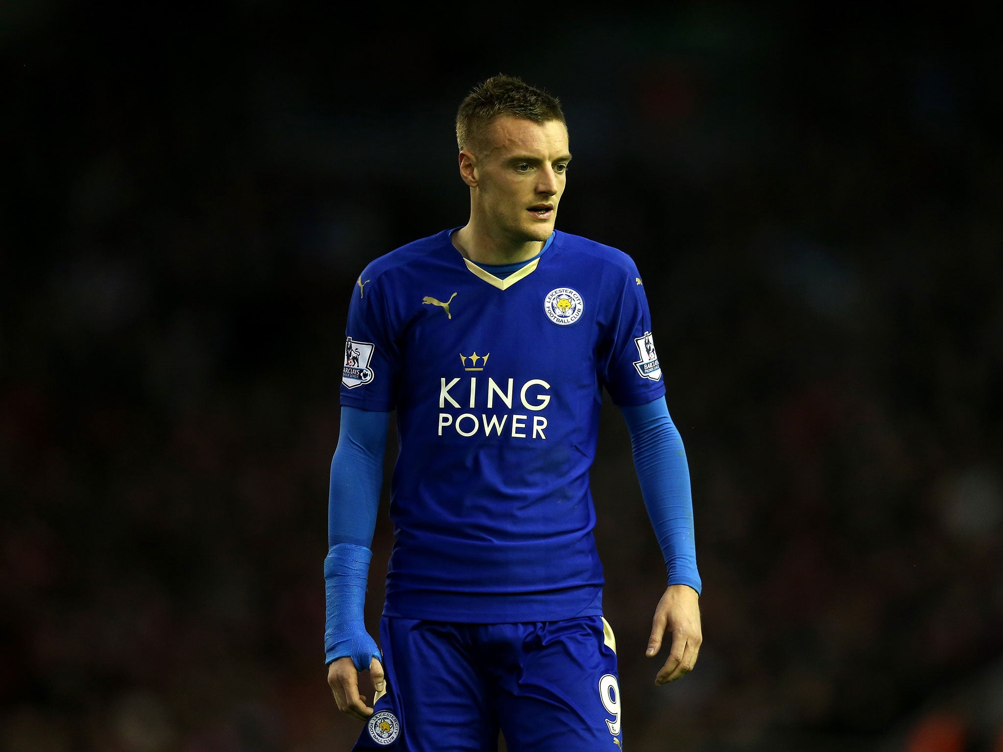 Jamie Vardy is being linked with a move to Manchester City