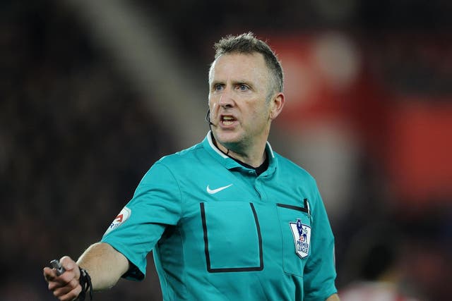 Referee Jonathan Moss during Southampton's win over Arsenal