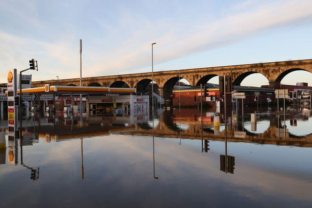 Widespread flooding across northern Britain affected areas including Kirkstall Road in Leeds