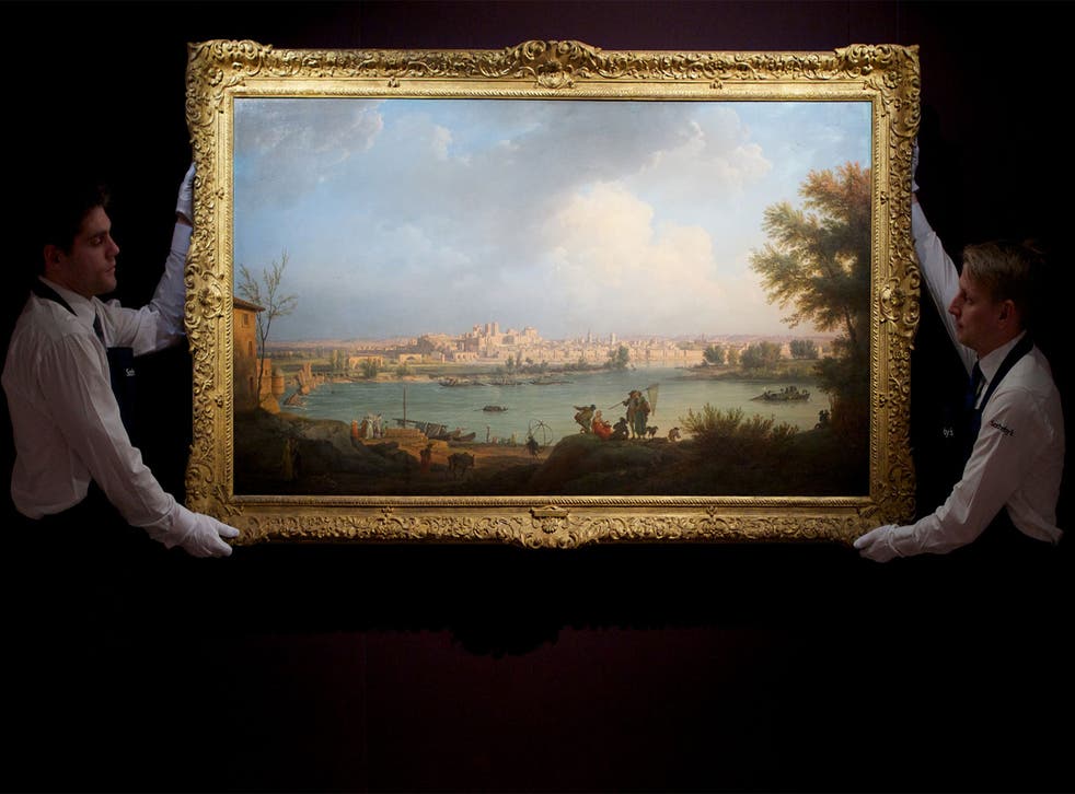 ‘View of Avignon from the right bank of the Rhone’ by Claude-Joseph Vernet
Painted in 1782, it was offered for auction two centuries ago and exhibited just once since before it was sold in 2013 for £5.3m. No offer from the UK was forthcoming