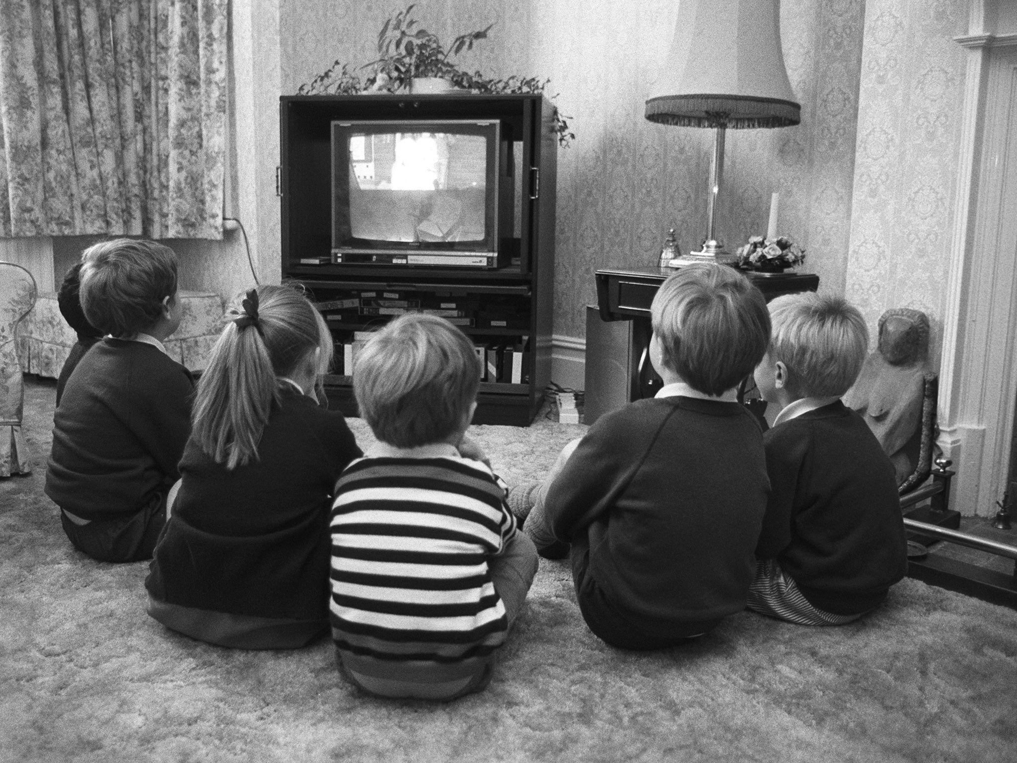 old black and white tv set