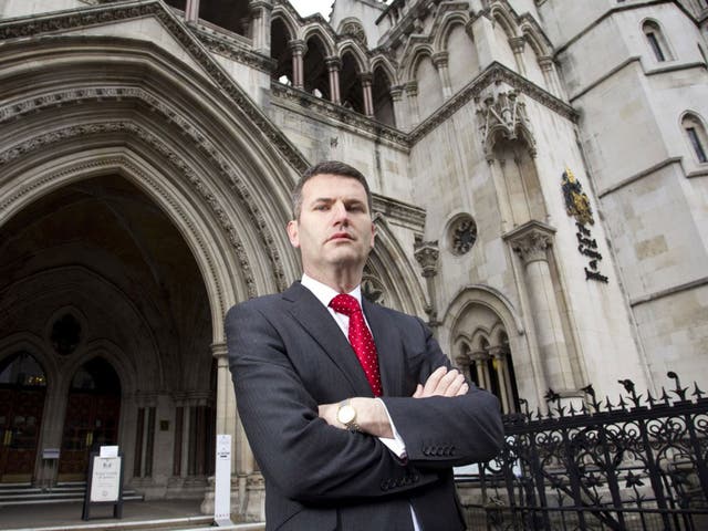 Mark Lewis, pictured outside the High Court, represented victims of the phone hacking scandal
