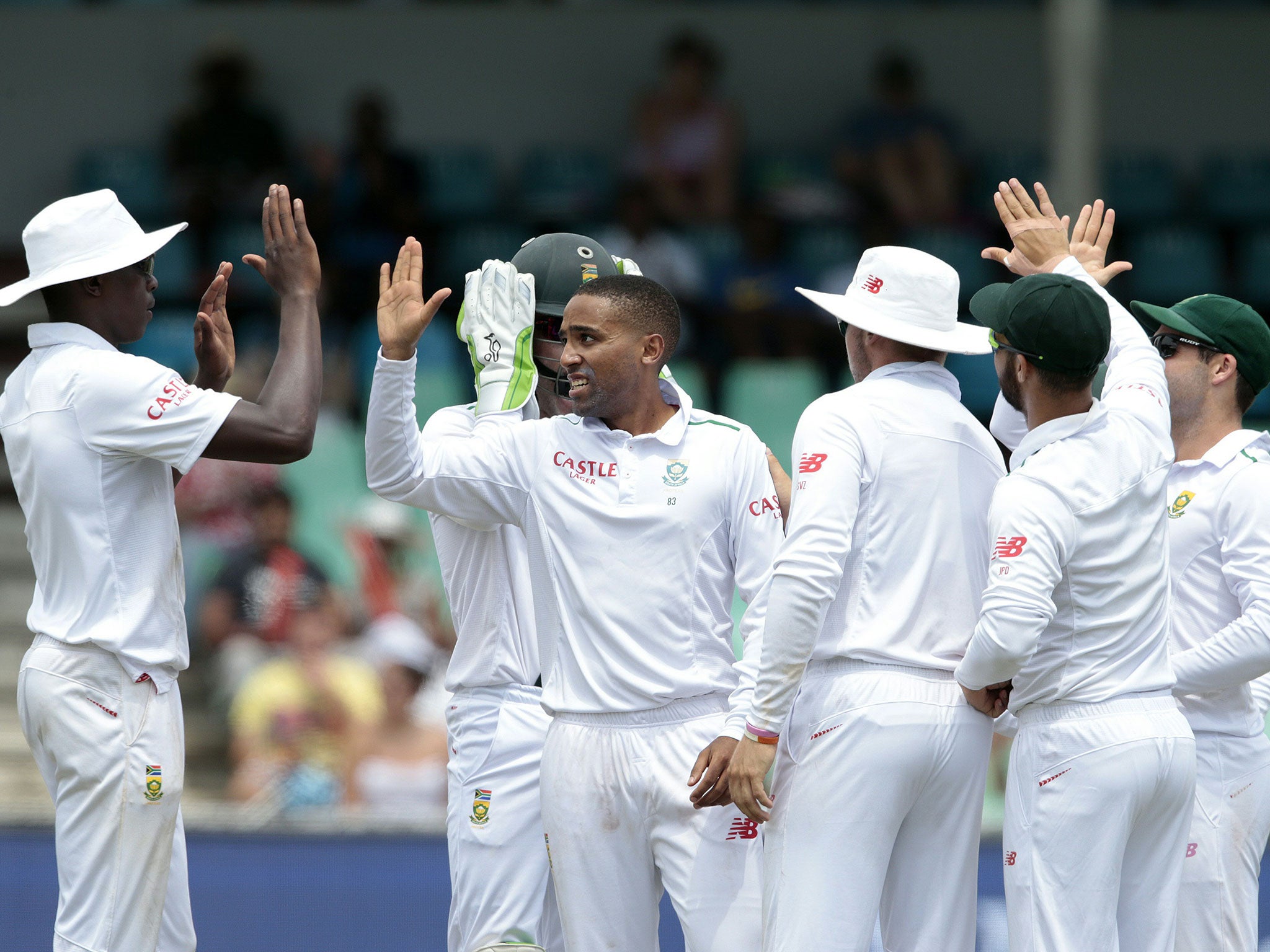 South African bowler Dane Piedt finished with five wickets from 36 overs