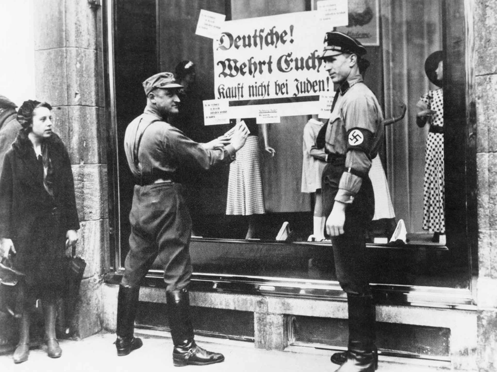 
Propaganda against Jewish shop owners 