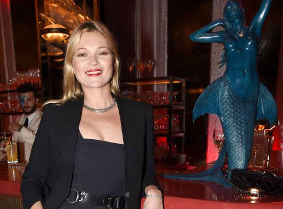 Top table: Kate Moss at the launch party for Sexy Fish in Mayfair