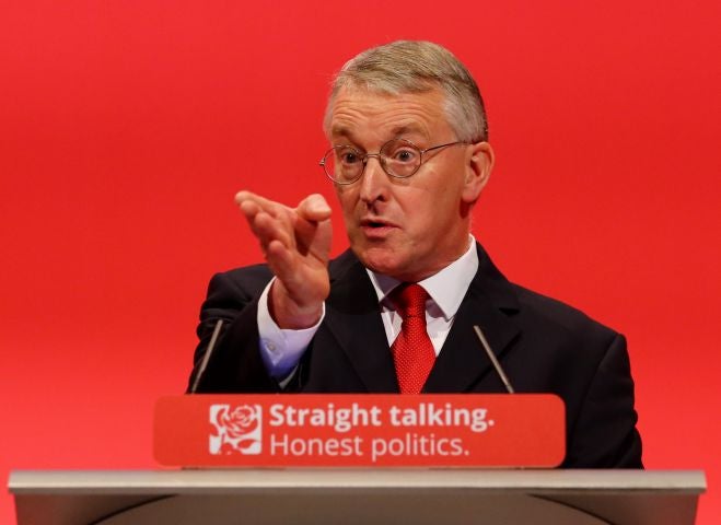 Shadow foreign secretary Hilary Benn