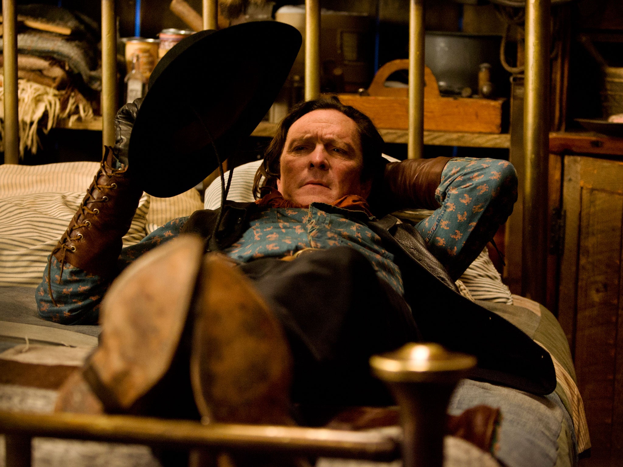 Madsen as the dandyish Joe Gage in Tarantino’s latest film, The Hateful Eight