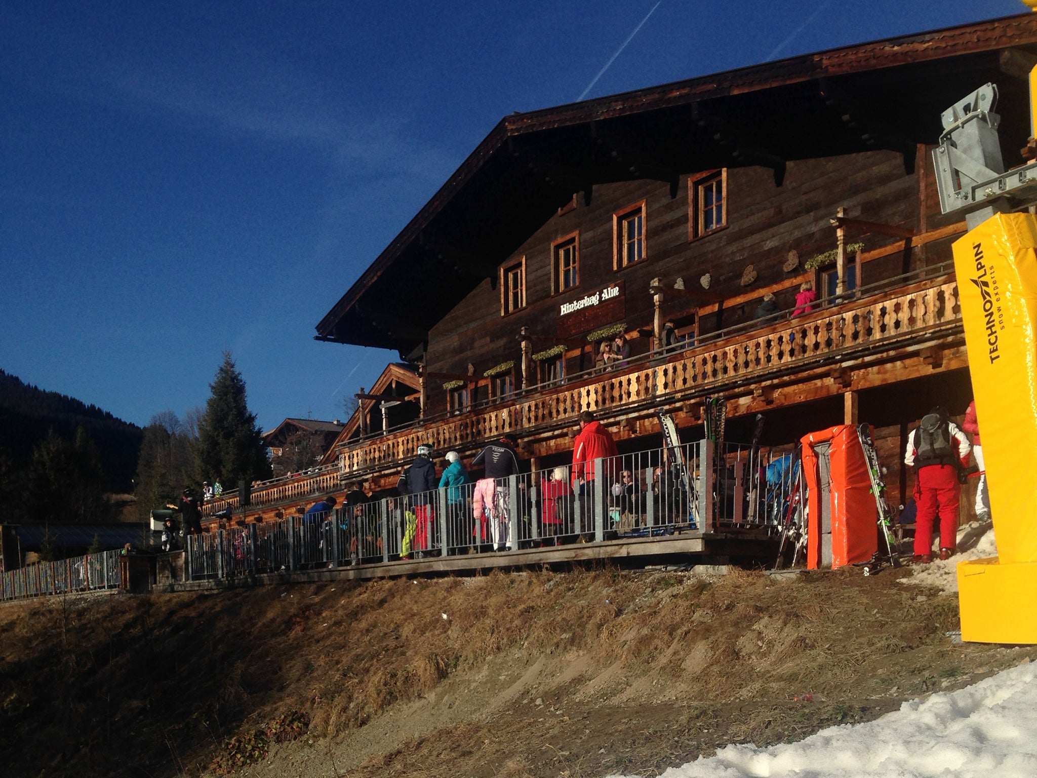 A restaurant on the Saalbach piste