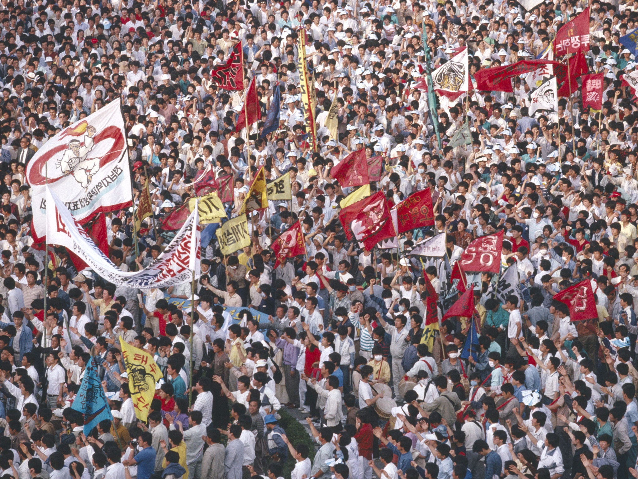 A 2007 student demonstration commemorating the 1980 Kwangju Massacre