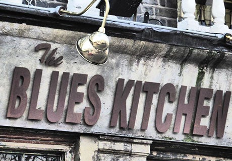 The Blues Kitchen, Camden, is a blues bar serving Cajun food