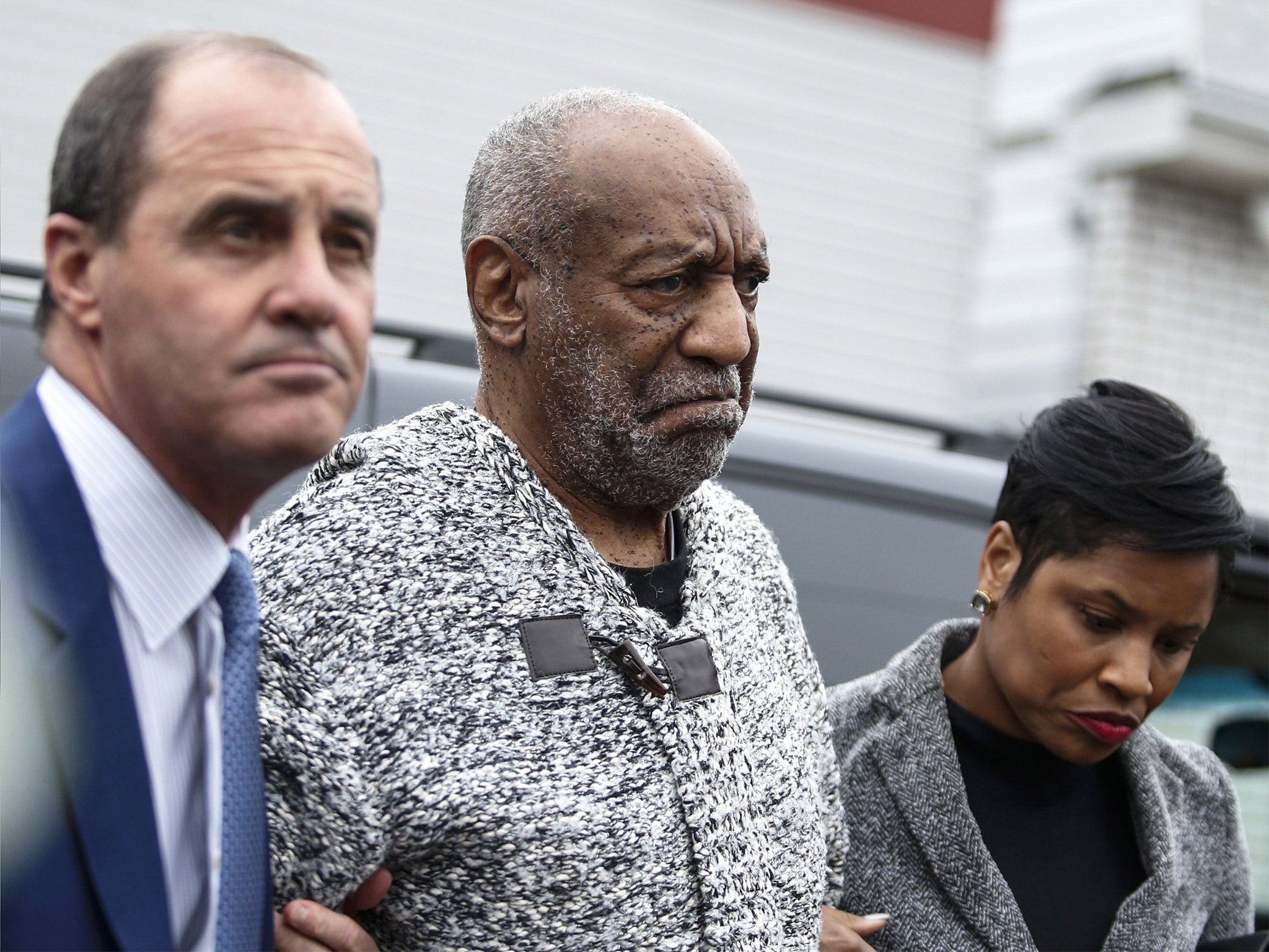Bill Cosby arrives to the Court House in Elkins Park, Pennsylvania, to face charges of aggravated indecent assault