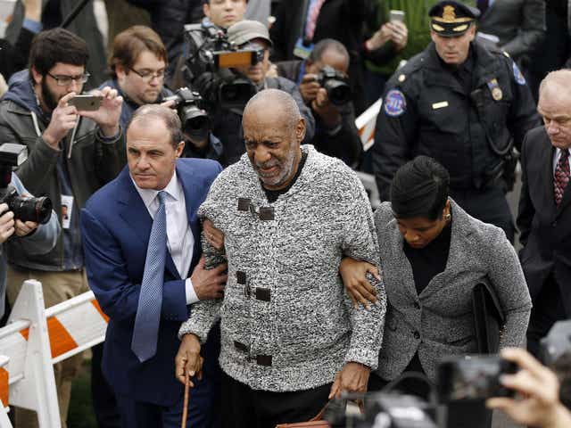 Bill Cosby arrives at a Pennsylvania court for his arraignment on December 31.