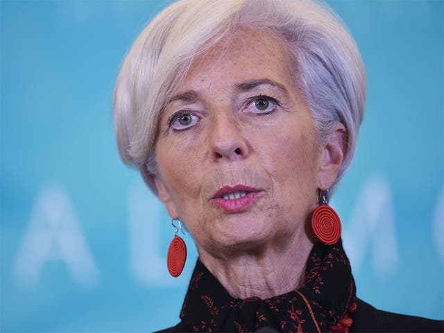 Christine Lagarde said she was honoured to be nominated for a second term as head of the IMF but refused to confirm whether she would stand again