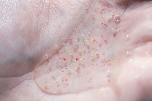 Microbeads can be found in cosmetic products such as skin scrubs and toothpaste