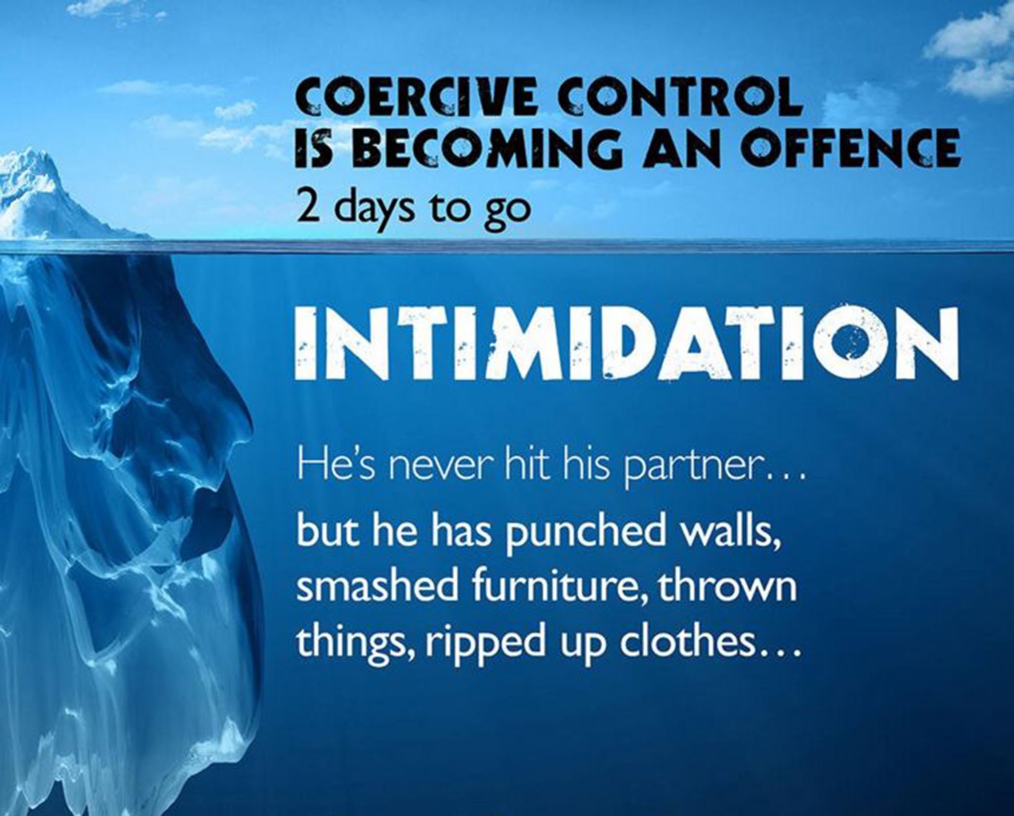 One of the posters released by Northumbria Police to promote the new coercive control law