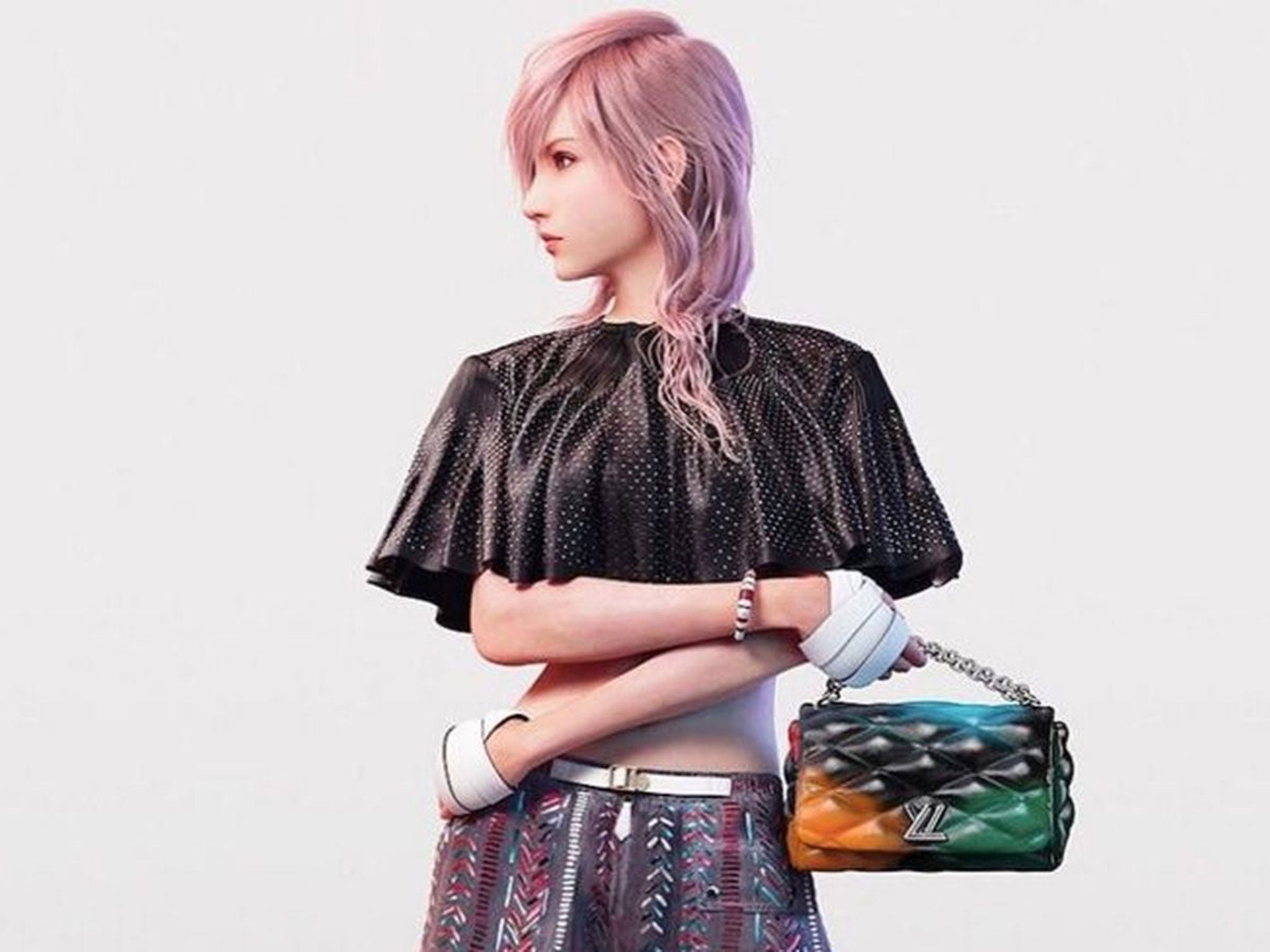 Pixel perfect: a preview of Lightning in the Vuitton ad, on Nicolas Ghesquière’s Instagram