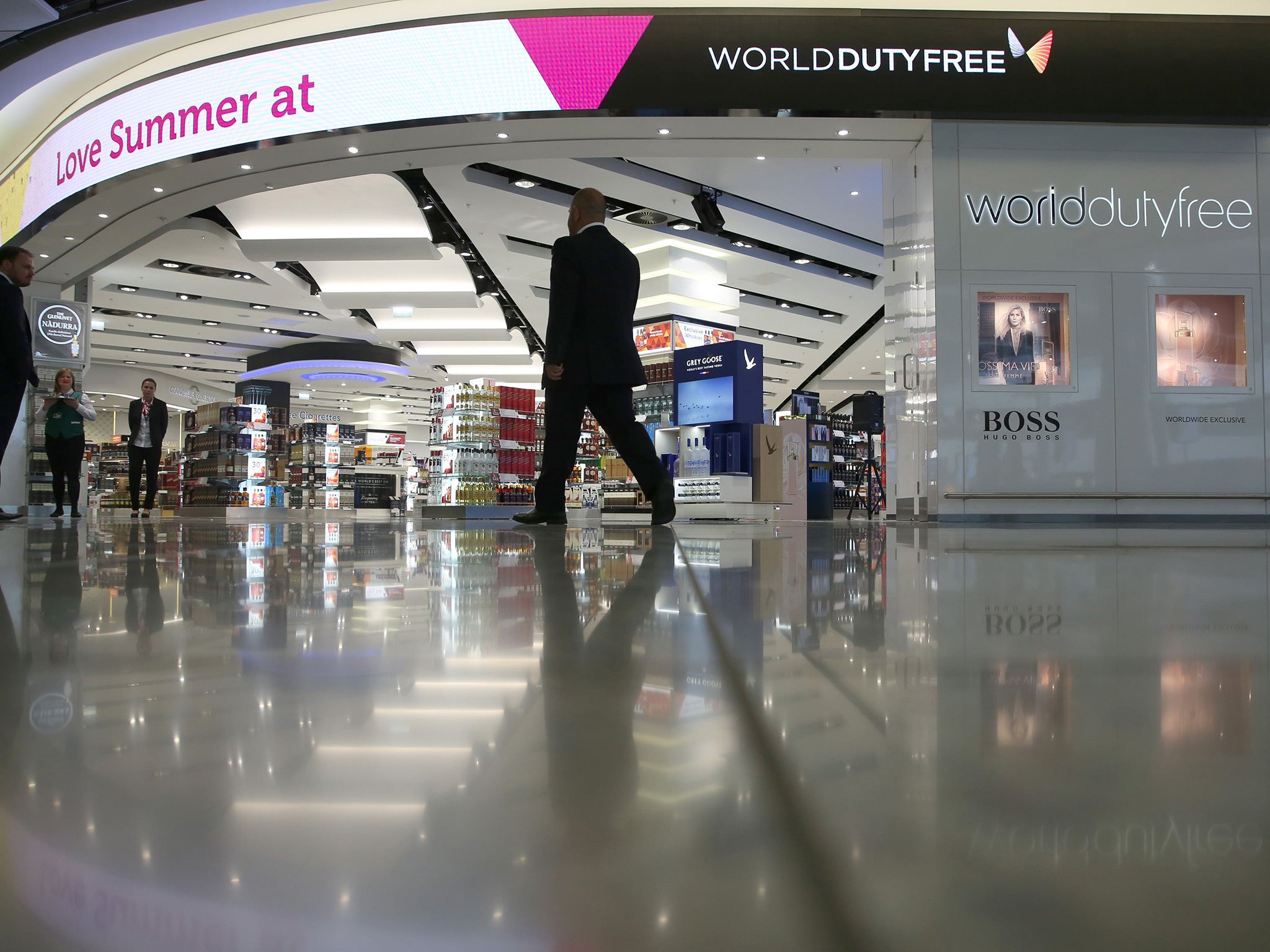 A duty-free retailer at Heathrow, London. Airport shops appeared to be keeping millions in VAT relief – rather than passing savings on as price cuts for customers