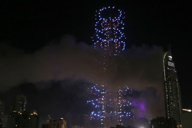 Dubai celebrates the New Year at the Burj Khalifa, the world's tallest tower