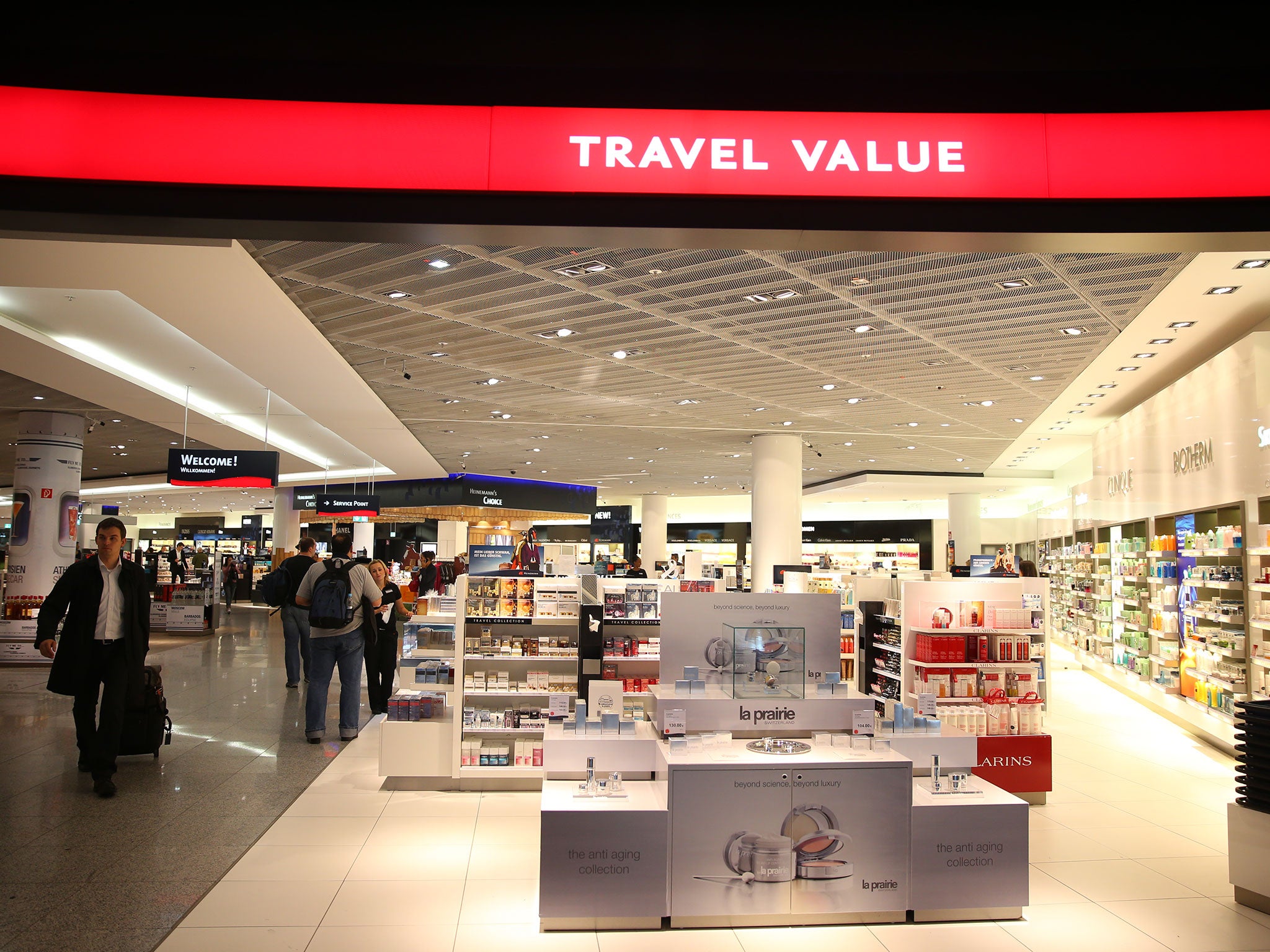 Duty Free shops at Terminal 1 at Frankfurt / Main International Airport