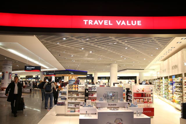 Duty Free shops at Terminal 1 at Frankfurt / Main International Airport