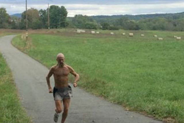 Philip Weber, a 55-year-old known as "Running Man", was struck by a car and died on 29 December in Albemarle County.