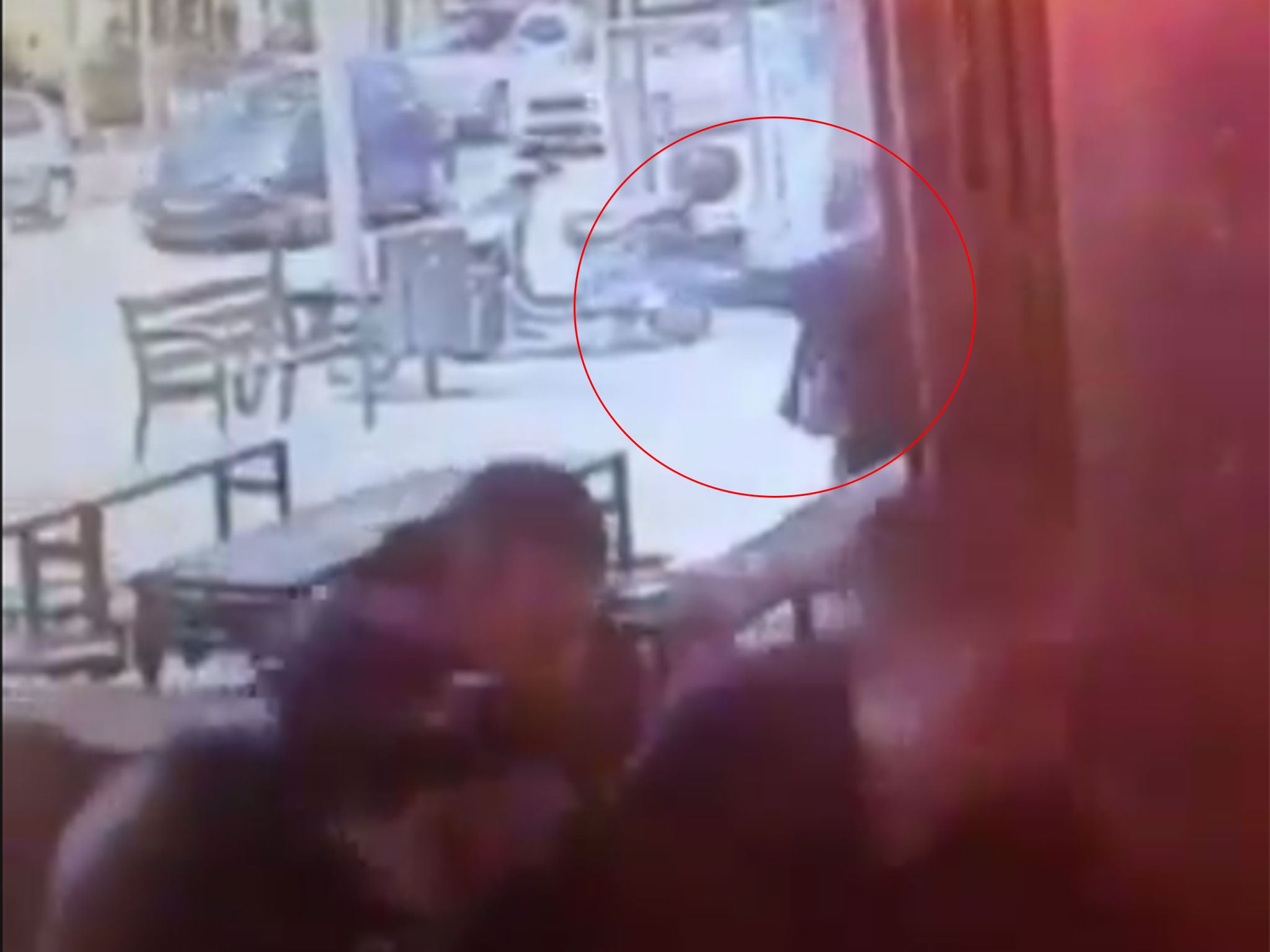 Still from CCTV footage purporting to show the Tel Aviv shooting