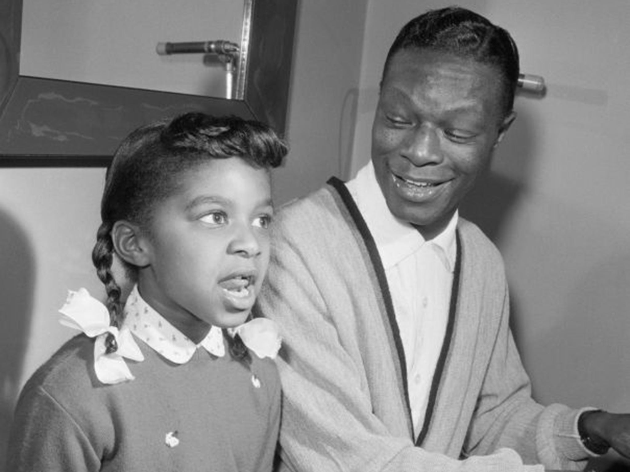 Natalie Cole at the age of 7 with father Nat 'King' Cole