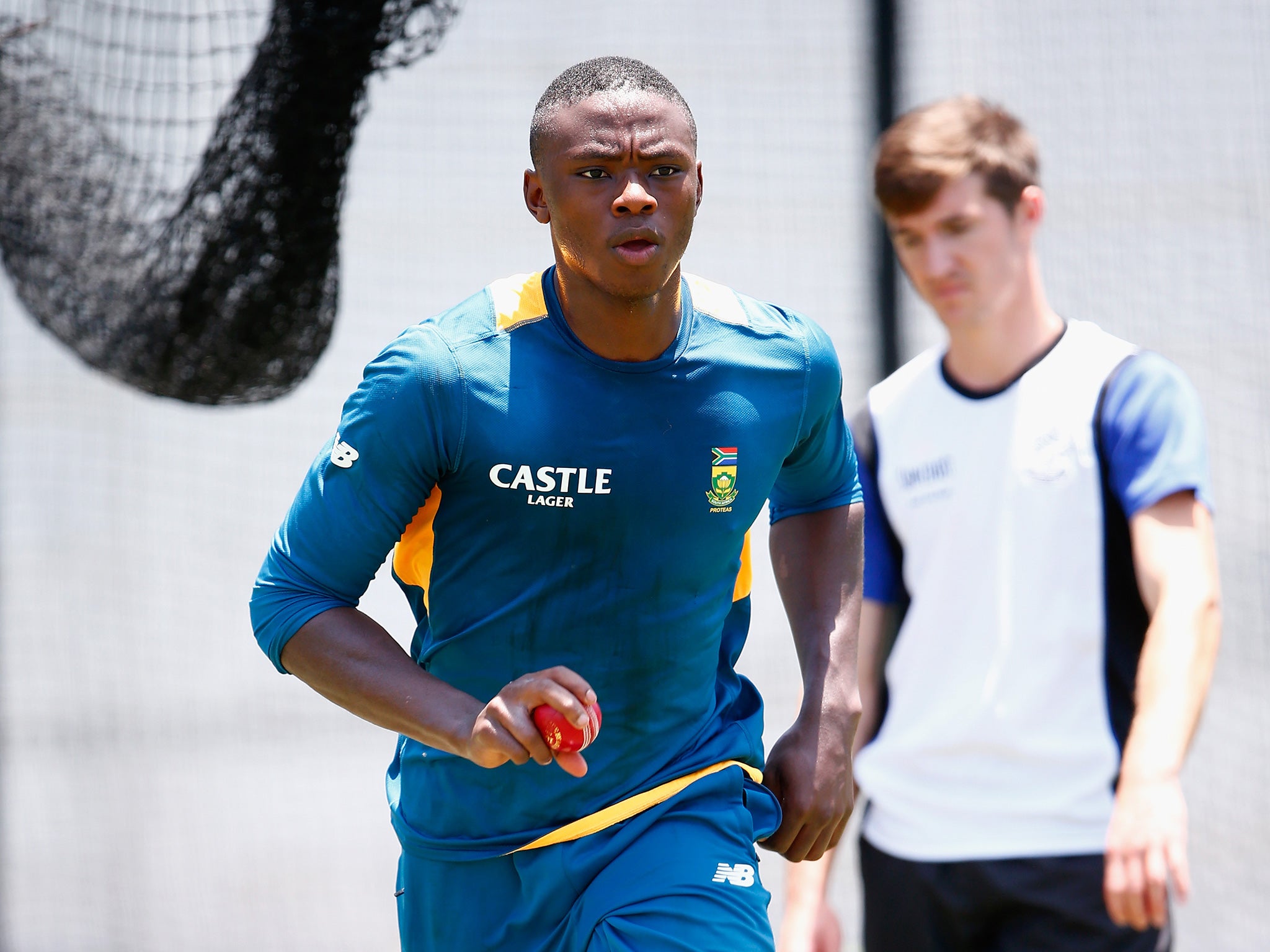 Kagiso Rabada (right) gets his chance because of injuries to Dale Steyn and Vernon Philander