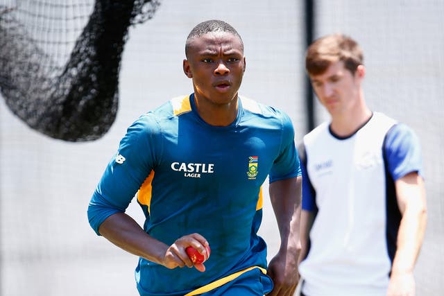 Kagiso Rabada (right) gets his chance because of injuries to Dale Steyn and Vernon Philander