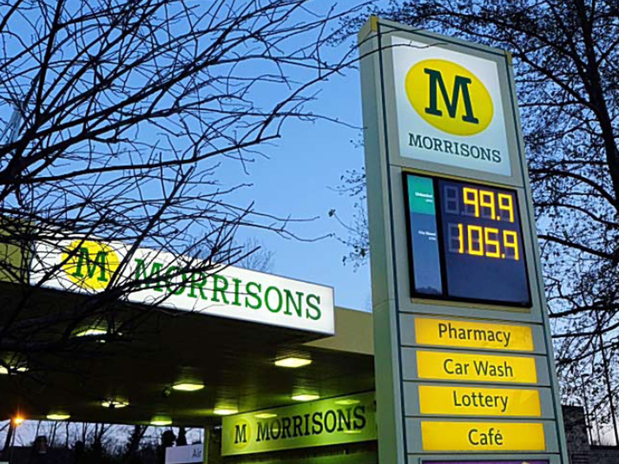 Sales at Morrisons in the three months to the end of January rose 0.1 per cent