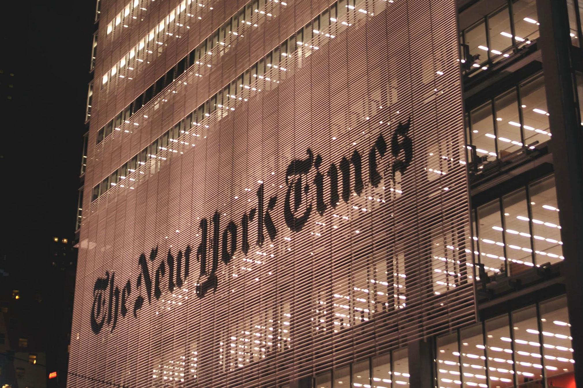 The new york times опубликовала