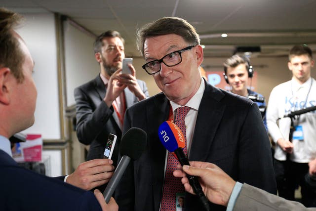 Peer pressure: Lord Mandelson at last year’s Labour Party conference in Brighton
