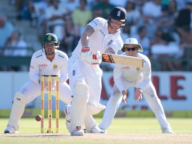 Ben Stokes plays a shot on the opening day of the second Test