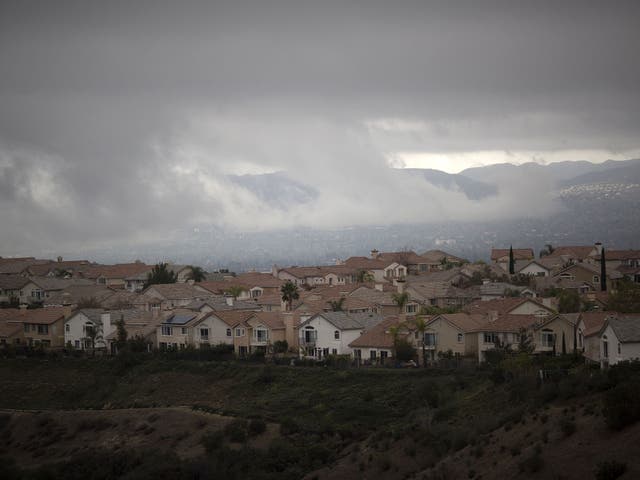 Storm clouds over Porter Ranch