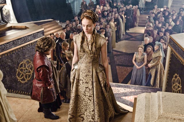 Sophie Turner as Sansa Stark in a scene from Game of Thrones