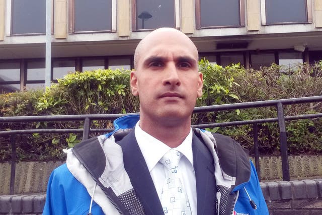 The Cleveland Police firearms officer Nadeem Saddique outside an employment tribunal, which found he had been discriminated against