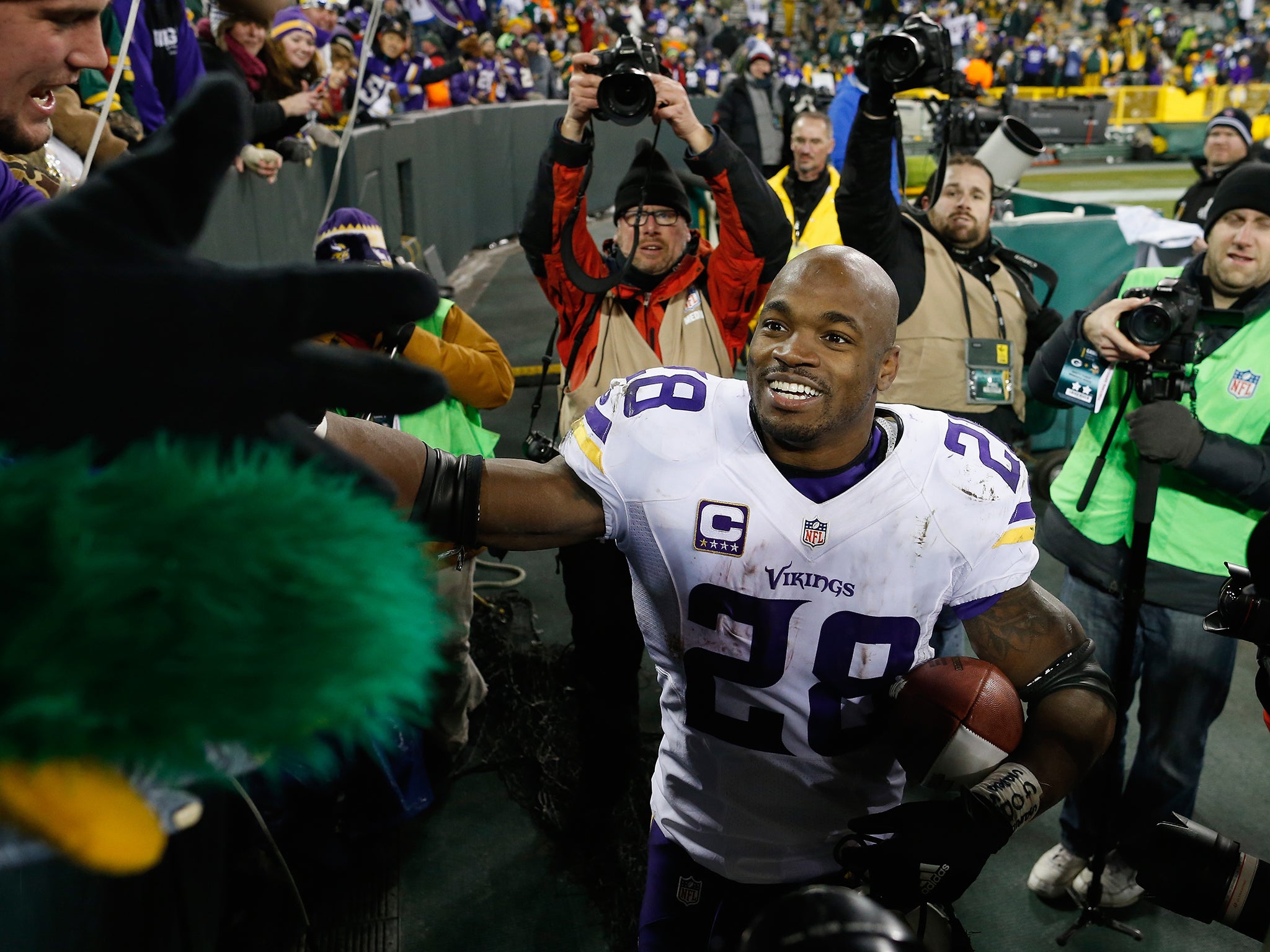 Adrian Peterson led the Vikings to their first division title since 2009
