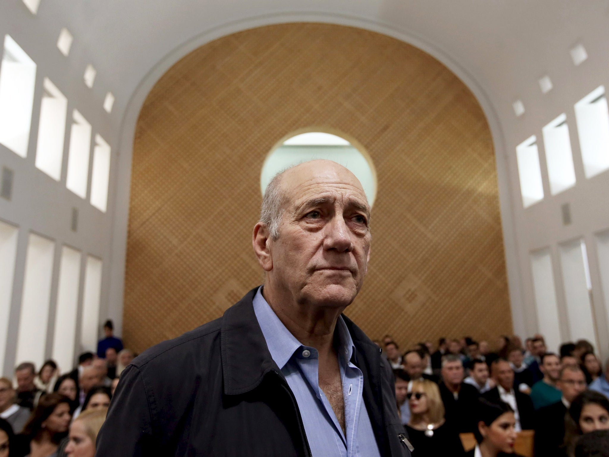 Olmert was sent to prison on corruption charges in 2014