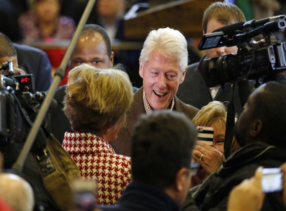 Bill Clinton made his first appearance in New Hampshire