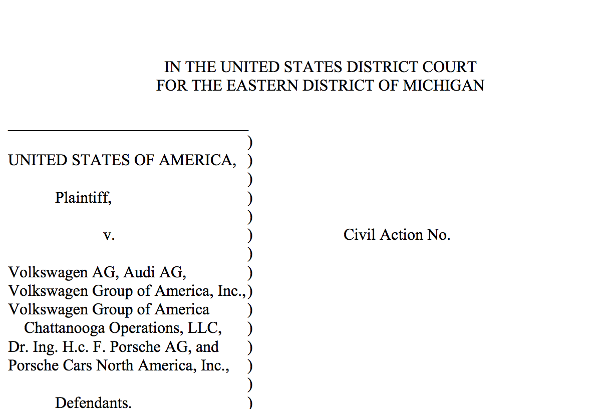 The lawsuit claims VW's cheating software resulted in harmful air pollution.