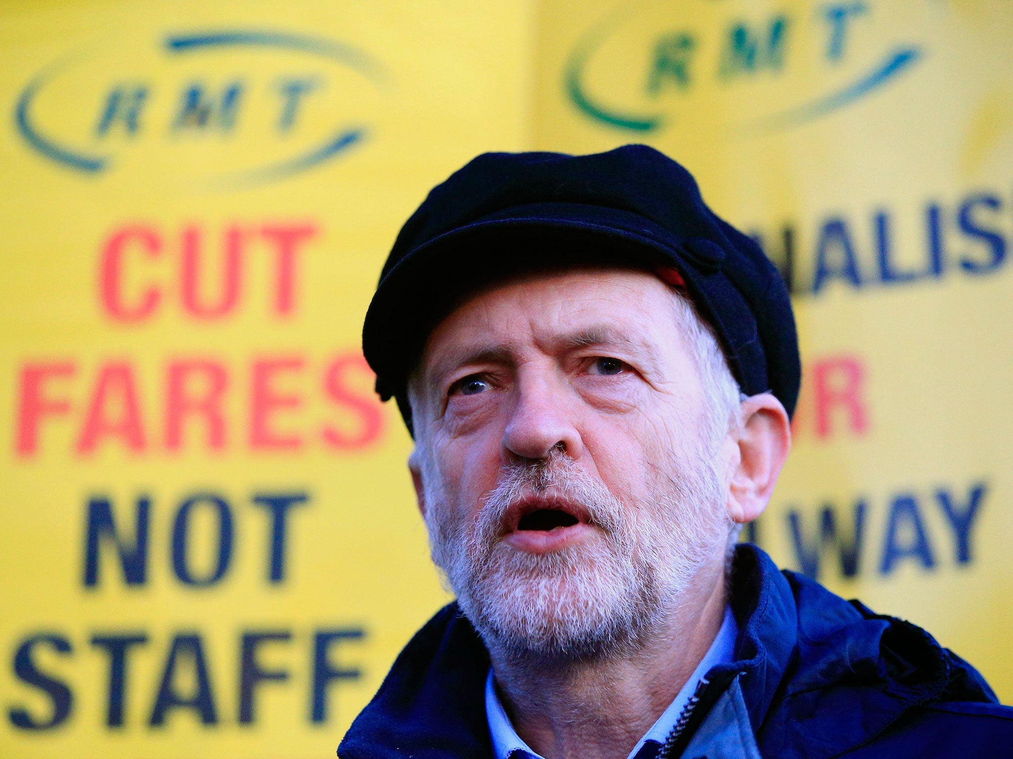 Jeremy Corbyn attends a protest against rises in rail fares in London last week