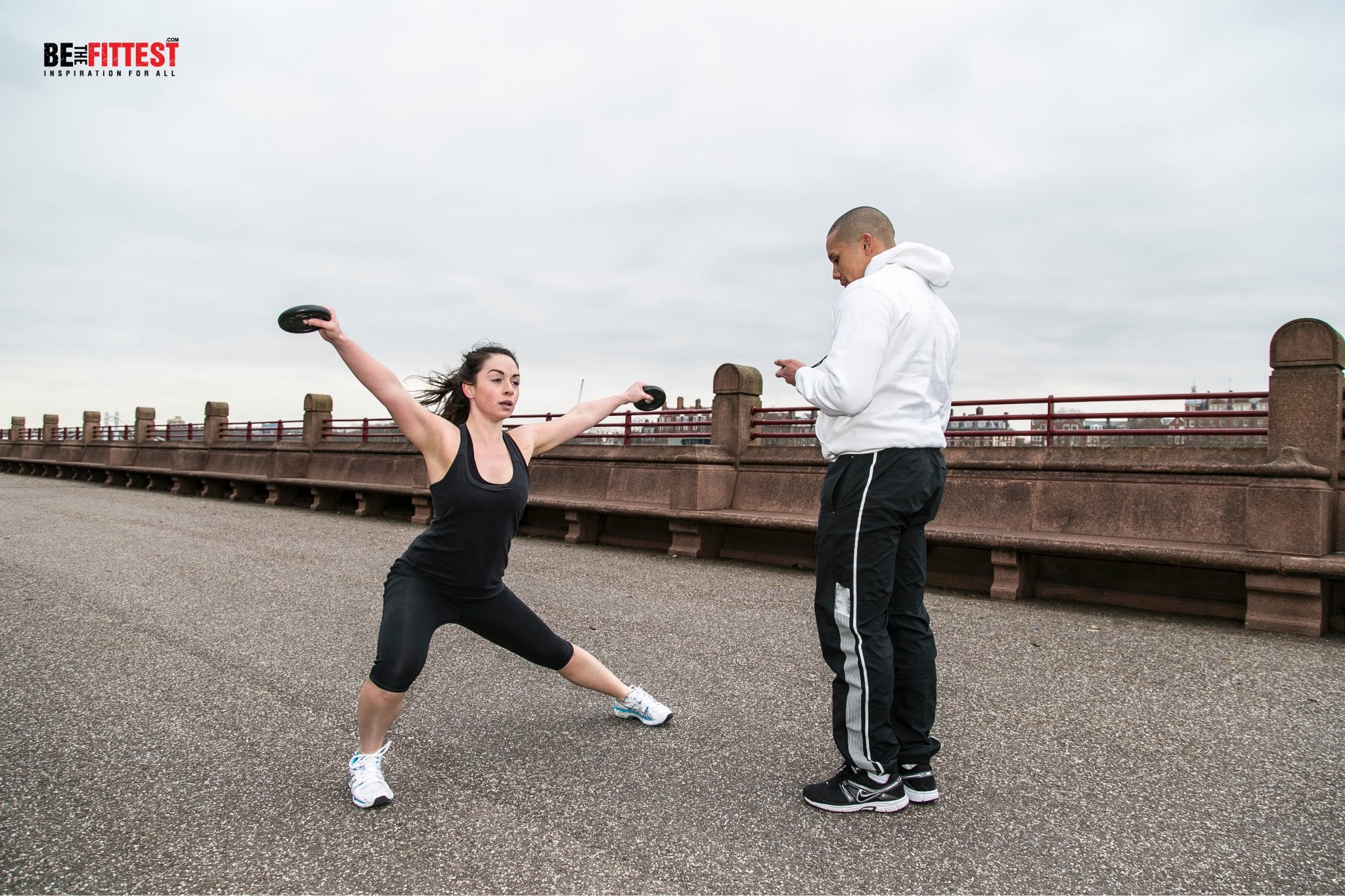 London-based personal trainer Brennant in action