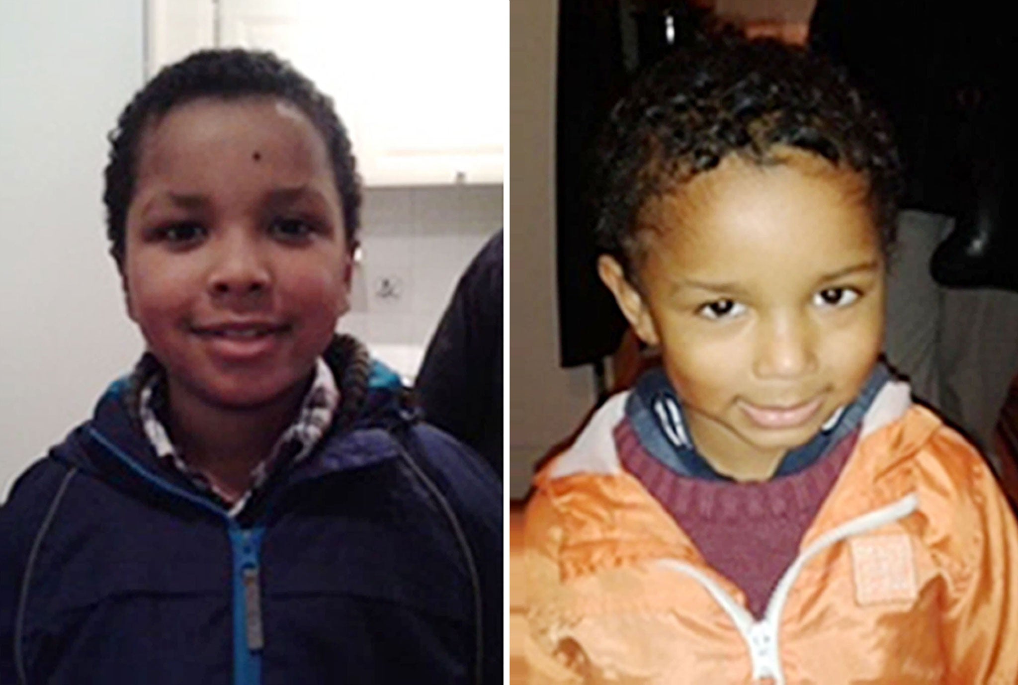 Sian Blake's children, Zachary, eight, and Amon, four