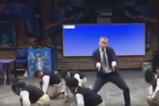 The founder of the famous Ron Clark Academy gets down with his students