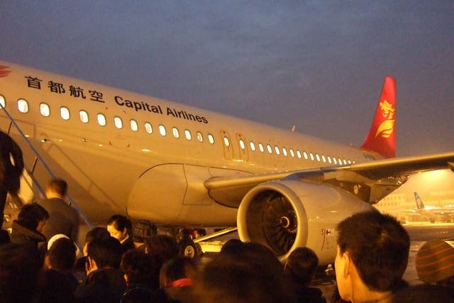 The incident occurred on a Capital Airlines flight