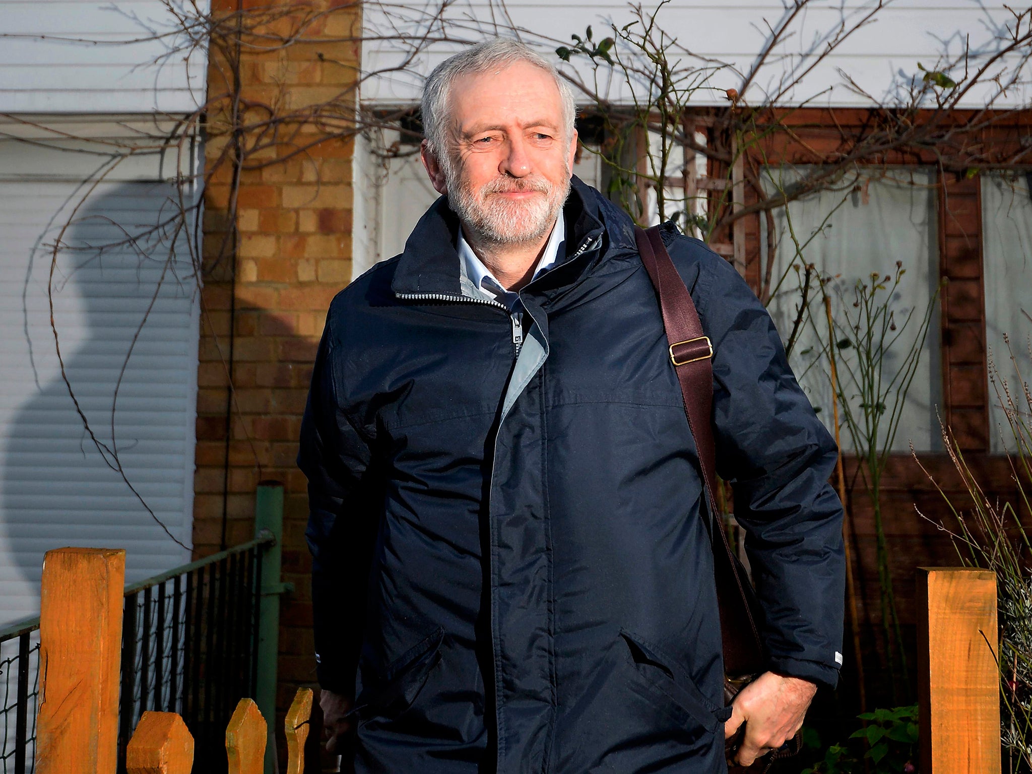 Jeremy Corbyn leaves his home in north London ahead of the reshuffle