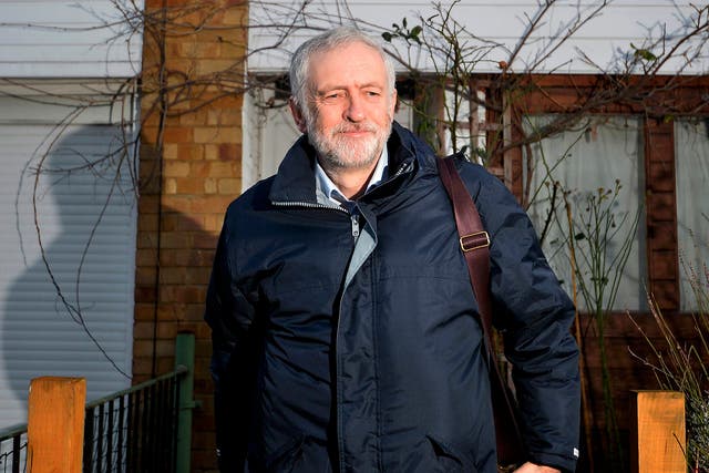 Jeremy Corbyn leaves his home in north London ahead of the reshuffle