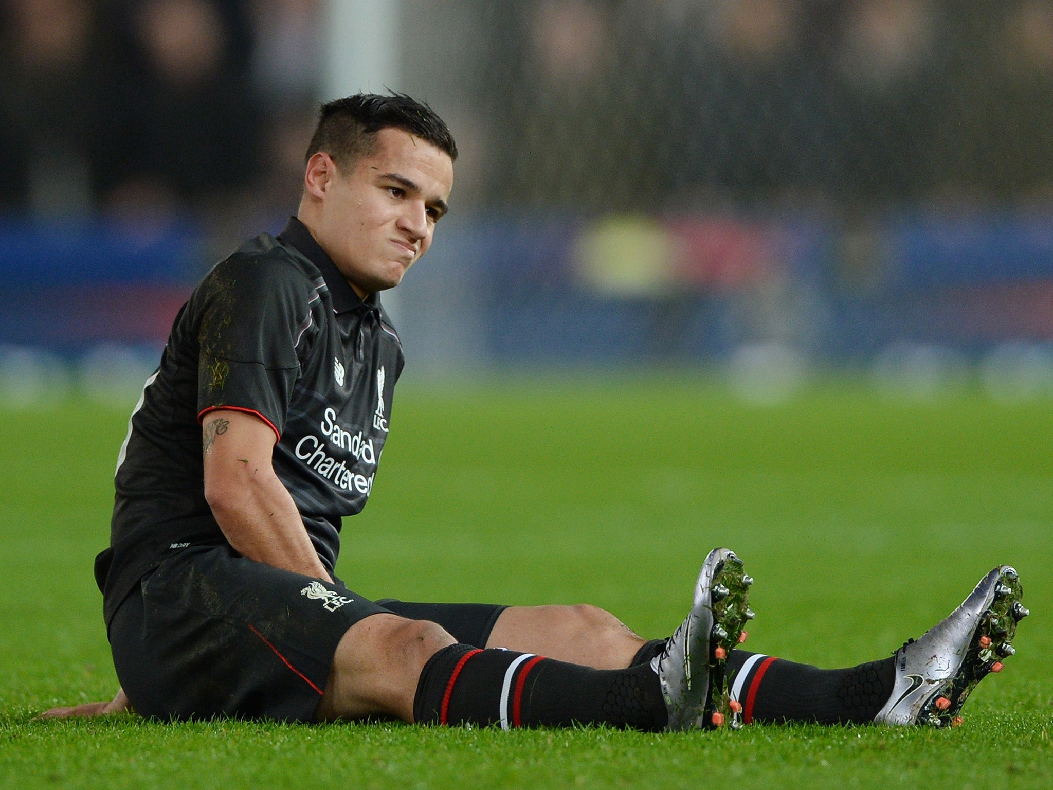 Philippe Coutinho is injured in the first half